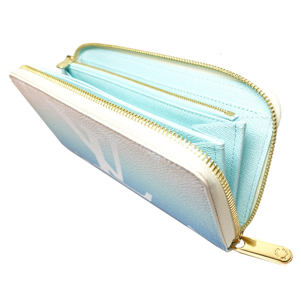 ルイヴィトン LOUIS VUITTON ジッピー・ウォレット 長財布 ブルー モノグラム・キャンバス M80360