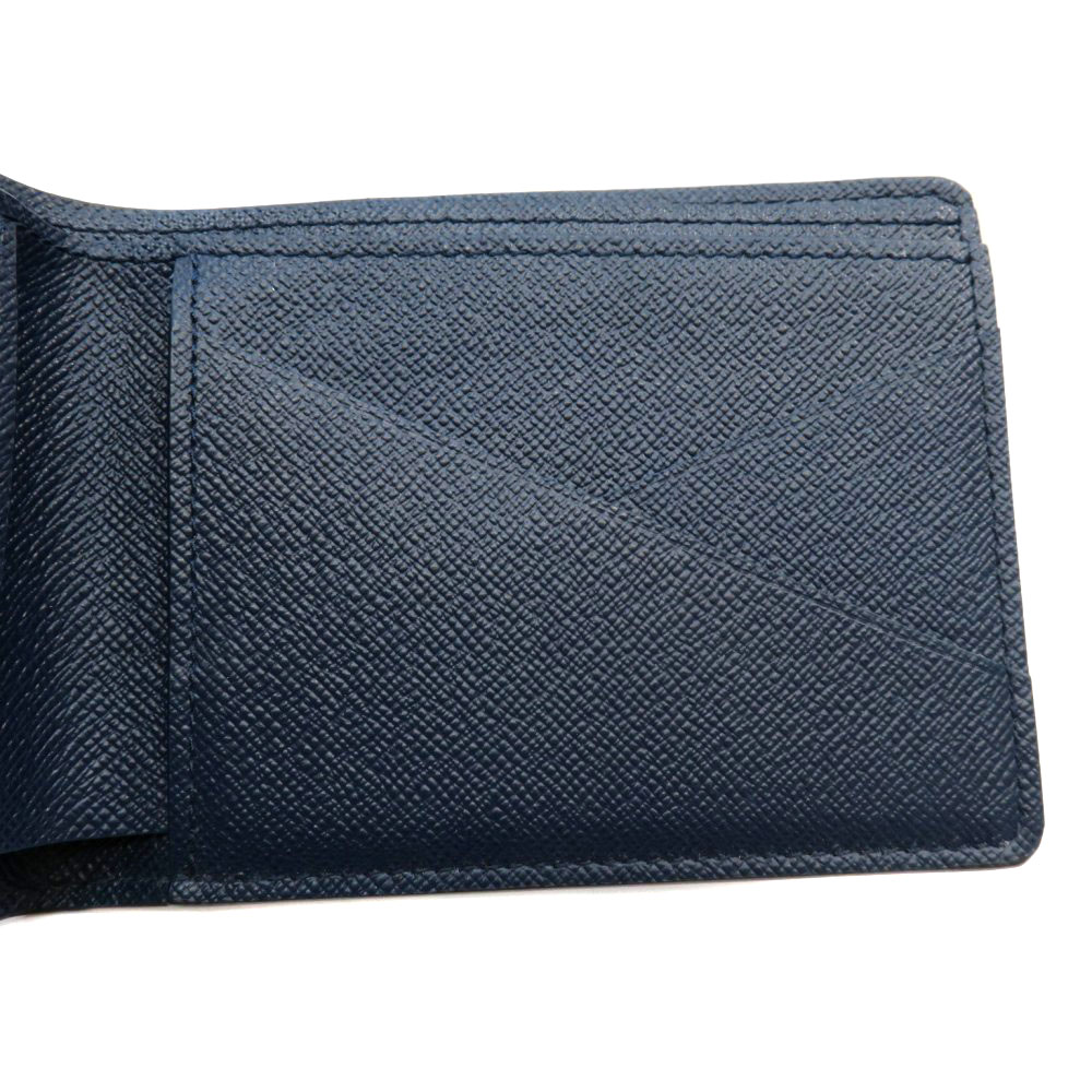 ルイヴィトン ポルトフォイユ･ミュルティプル ダミエ グラフィット ブルー 二つ折り財布 メンズ N60433
