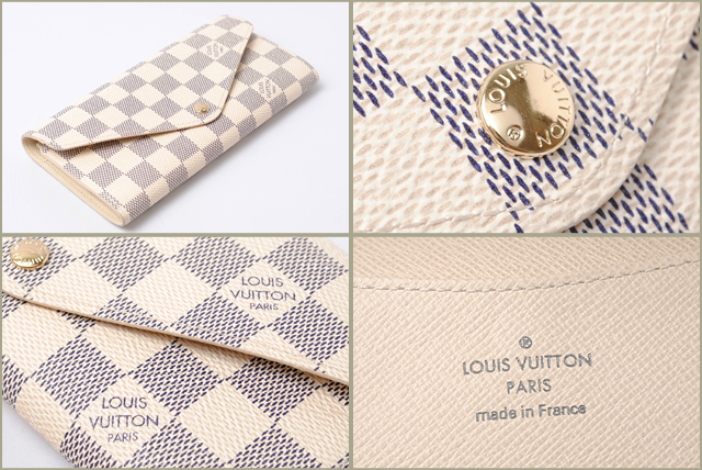 LOUIS VUITTON ダミエ・アズール 財布 三つ折り取り外し小銭長財布 ポルトフォイユ・ジョセフィーヌ LV N63020