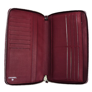 シャネルCHANEL 長財布 ラウンドファスナー キャビアスキン/CAVIAR ココマーク キルティング マトラッセ ルージュレッド/ROUGE RED A4898