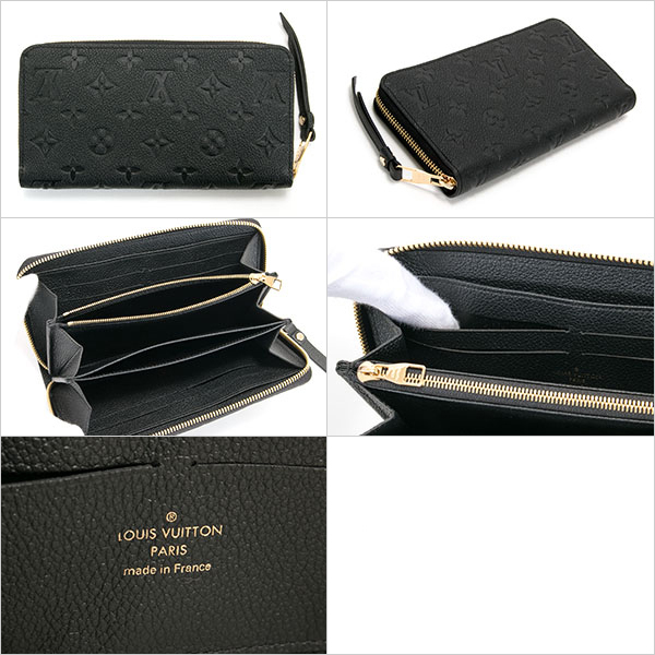 LOUIS　VUITTON ルイヴィトン　モノグラムアンプラント　ラウンドファスナー長財布　ジッピーウォレット　ノワール　M60571