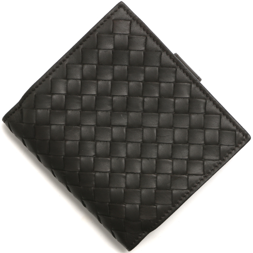 ボッテガヴェネタ  BOTTEGA VENETA 二つ折財布 イントレチャート エスプレッソブラウン＆ブラック 195432 VT194 2066 メンズ レディース