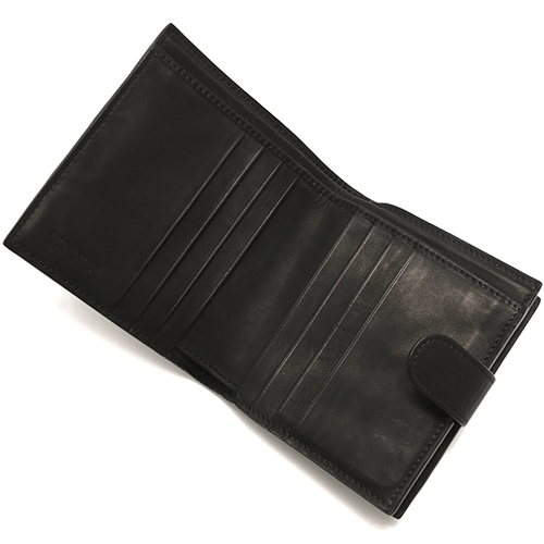 ボッテガヴェネタ  BOTTEGA VENETA 二つ折財布 イントレチャート エスプレッソブラウン＆ブラック 195432 VT194 2066 メンズ レディース