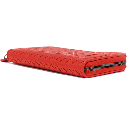 ボッテガヴェネタ  BOTTEGA VENETA 長財布 イントレチャート 【INTRECCIATO】 ニューレッド 114076 V001N 6524 レディース