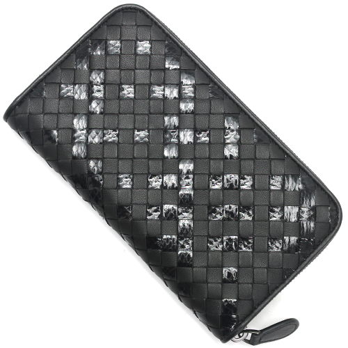 ボッテガヴェネタ BOTTEGA VENETA 長財布 イントレチャート 【INTRECCIATO】 ブラック 114076 VV211 1000 メンズ