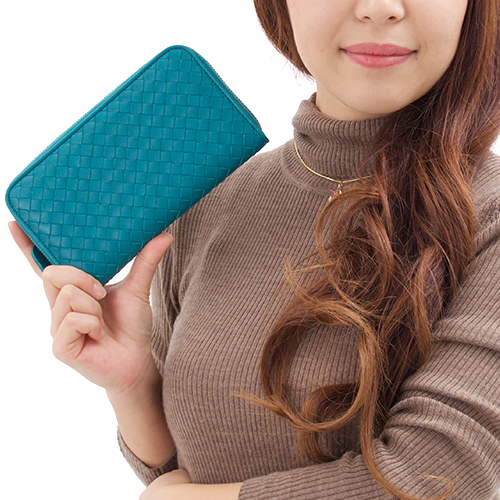 ボッテガヴェネタ BOTTEGA VENETA 長財布 イントレチャート 【INTRECCIATO】 カナールブルー 114076 V001N 4409 メンズ レディース