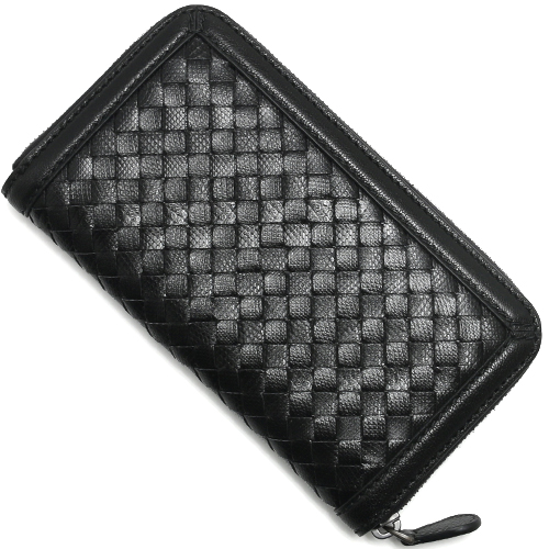 ボッテガヴェネタ長財布  BOTTEGA VENETA 長財布 イントレチャート 【INTRECCIATO】 ブラック 114076 VAPD6 1000 メンズ