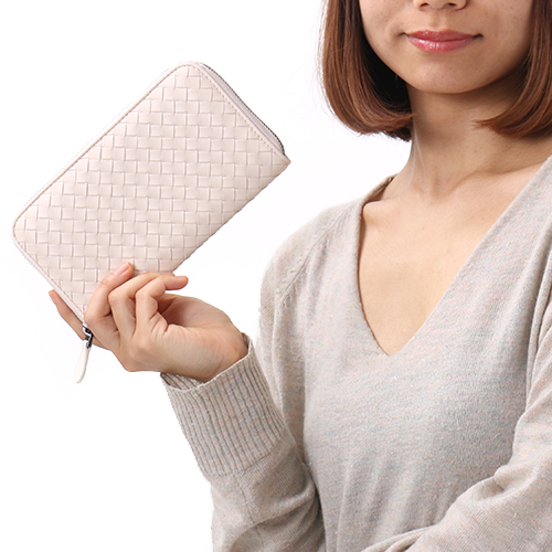 ボッテガヴェネタ BOTTEGA VENETA 長財布 イントレチャート 【INTRECCIATO】 ペイルホワイト 114076 V001N 9514 メンズ レディース