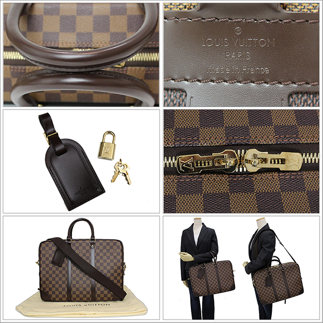 ヴィトン　ダミエ&nbsp; LOUIS VUITTON ポルト ドキュマン ヴォワヤージュ ダミエ・エベヌ N41122