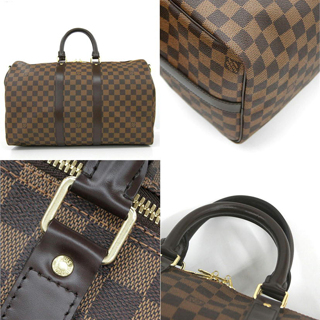 大好評のLOUIS VUITTON ルイヴィトン キーポル45バンドリエール ショルダーボストンバッグ N41428 ダミエエベヌ