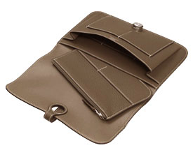 エルメス　ドゴンGM　エトゥープ　トゴ　シルバー金具 he-ac-1738