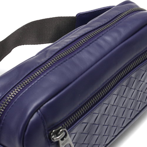 ボッテガヴェネタ BOTTEGA VENETA ウエストバッグ イントレチャート 【INTRECCIATO】 アトランティックブルー 368899 VQ121 4169 メンズ