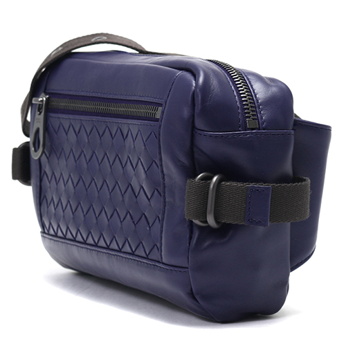 ボッテガヴェネタ BOTTEGA VENETA ウエストバッグ イントレチャート 【INTRECCIATO】 アトランティックブルー 368899 VQ121 4169 メンズ