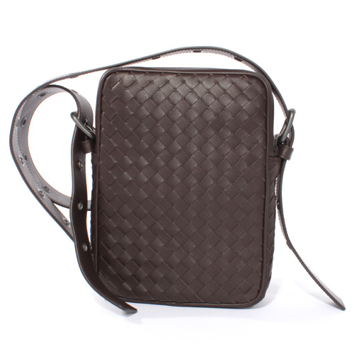 ボッテガ・ヴェネタ BOTTEGA VENETA イントレチャート 斜め掛け ショルダーバッグEBANO (ダークブラウン) 163313 V4651 2040
