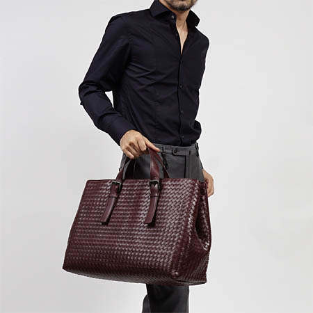 ボッテガヴェネタ/BOTTEGA VENETA トートバッグ/LEGGERO /オーバージーン レッド系189632 vq131 5023 メンズ