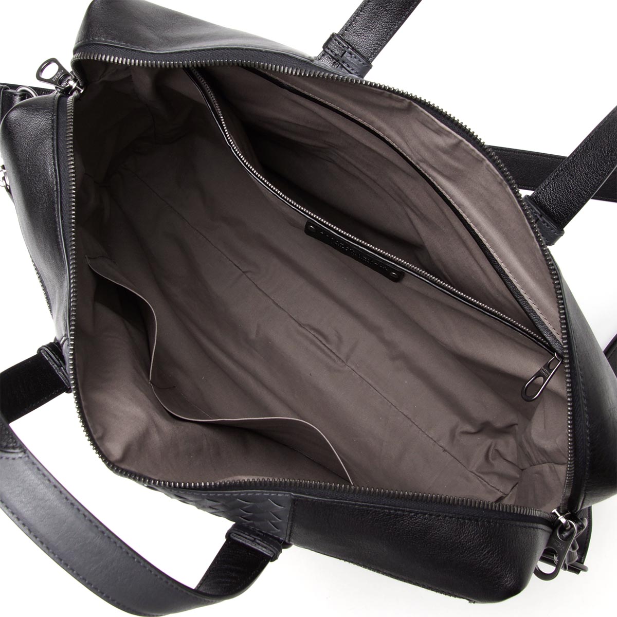 ボッテガヴェネタ/BOTTEGA VENETA ブリーフケース(2WAY仕様) WASHED NAPPA ネロ×ミディアムグレー ブラック系 368061 vaot1 8660 メンズ