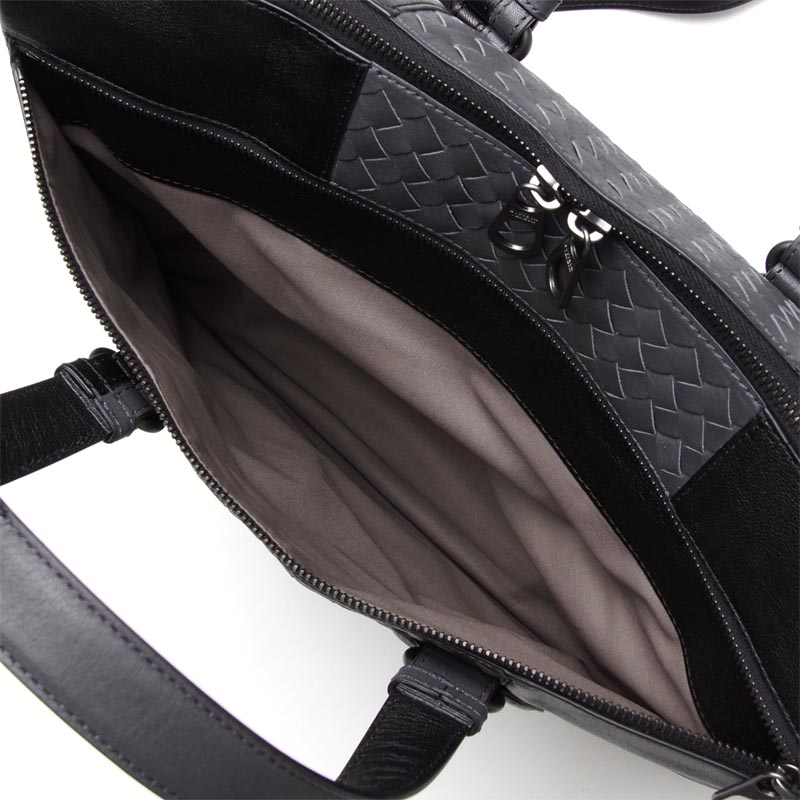ボッテガヴェネタ/BOTTEGA VENETA ブリーフケース(2WAY仕様) WASHED NAPPA ネロ×ミディアムグレー ブラック系 368061 vaot1 8660 メンズ