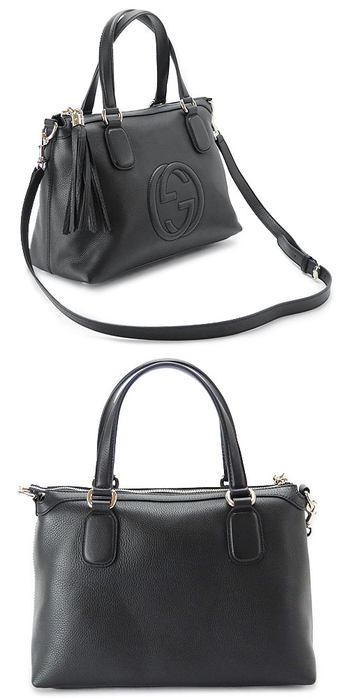 グッチバッグ トートバッグ GUCCI 2WAY ショルダーバッグ SOHO/ソーホー レザー タッセルチャーム ブラック 308362 A7M0G 1000