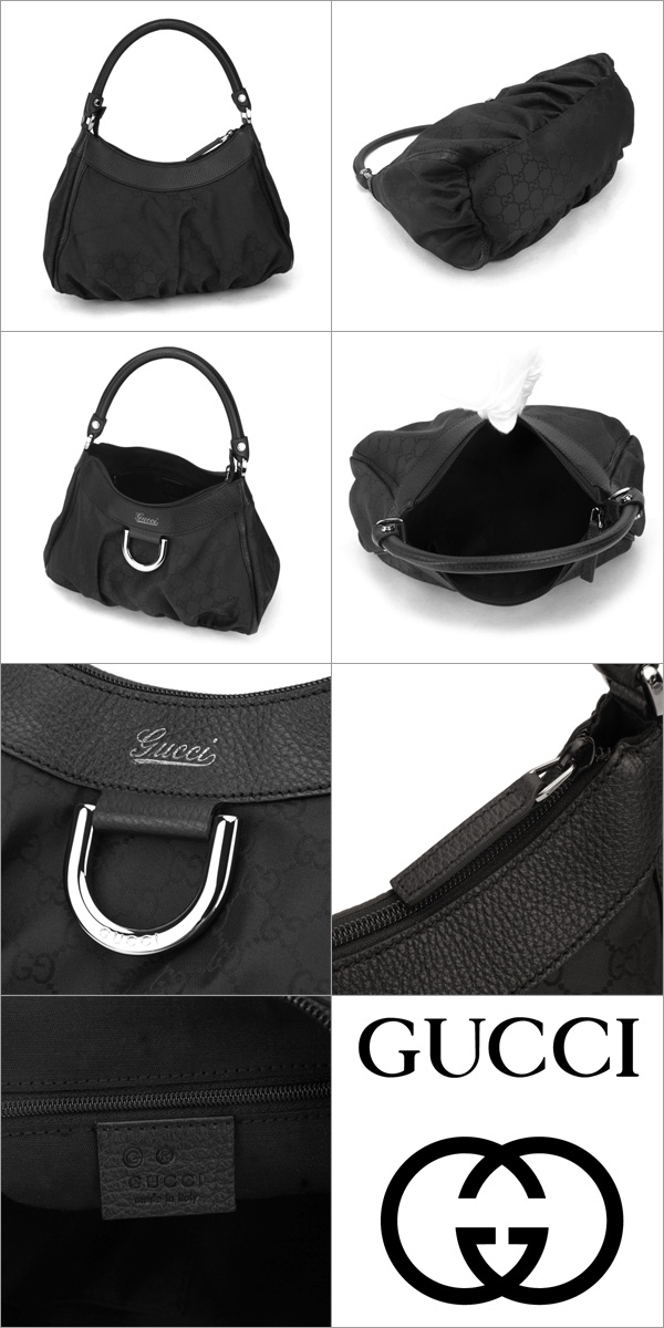 グッチブランドバッグ ショルダーバッグ GUCCI 265692 G1X9R 1001 バッグ GGロゴナイロンレザー レディース ブラック ブラック 黒 肩掛け Dリング GG ロゴ
