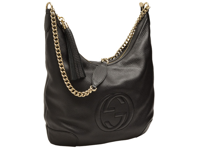 グッチブランド GUCCI ショルダーバッグ チェーンショルダー レディース SOHO/ソーホー ブラック レザー 308981a7m0g1000