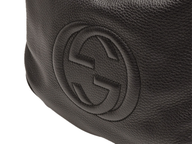 グッチブランド GUCCI ショルダーバッグ チェーンショルダー レディース SOHO/ソーホー ブラック レザー 308981a7m0g1000