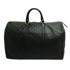 グッチ ボストンバッグ GUCCI 旅行カバン SACCA/サッカ GG柄レザー/グッチ シマ ブラック 206501 BNX1G 1000