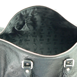 グッチ ボストンバッグ GUCCI 旅行カバン SACCA/サッカ GG柄レザー/グッチ シマ ブラック 206501 BNX1G 1000