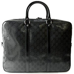 グッチバッグ GUCCI ビジネスバッグ/ブリーフケース GG柄 IMPRIMEE PVC /GGインプリメ ブラック 201480 FU49R 1000