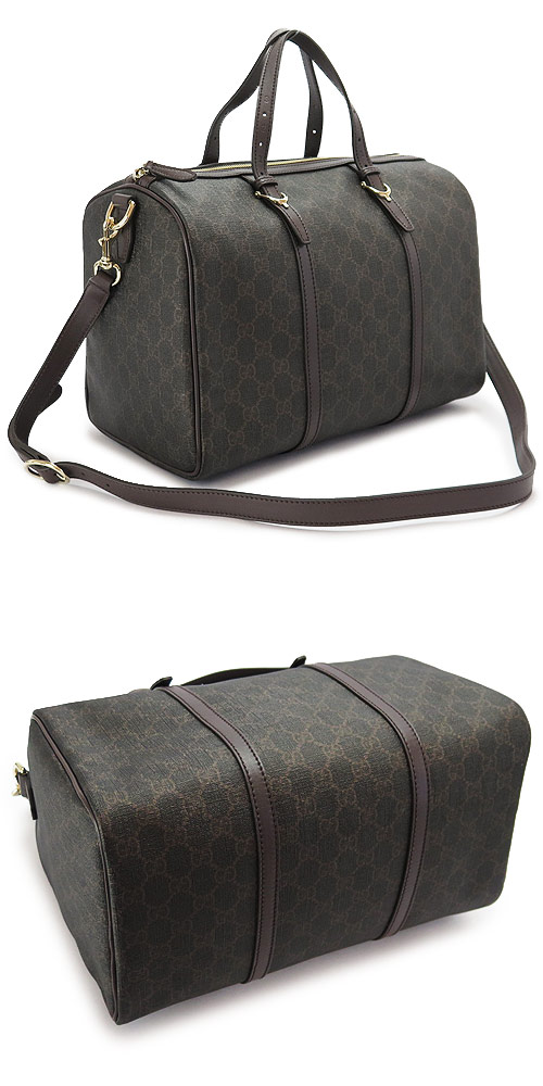 グッチ ボストンバッグ GUCCI 2WAYショルダー バッグ NICE/ニース GGスプリームキャンバス ブラック×ダークブラウン 322231 KGD6G 8361