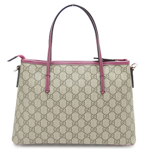 グッチバッグ トートバッグ GUCCI 2WAYショルダーバッグ GG SUPREME SELLERIA/GGスプリームキャンバス ベージュ×ダスティローズ 353440 KGDHZ 9777