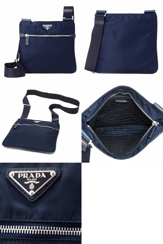PRADA/プラダ TES+SAFショルダーバッグ VA779M TES+SAF BLUE