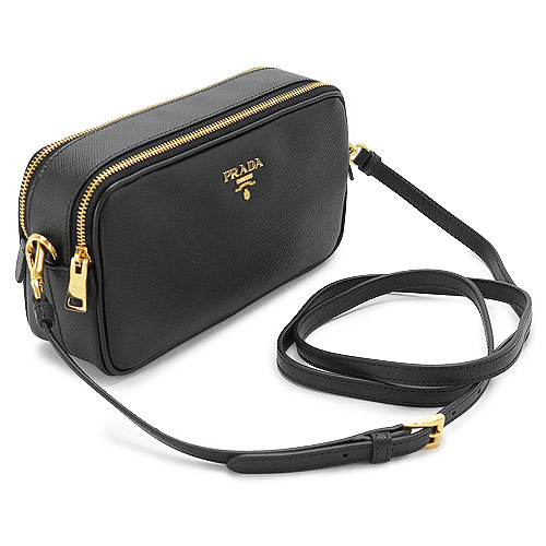 プラダ ショルダーバッグ PRADA ななめがけバッグ/クラッチバッグ 2WAY サフィアーノ レザー ブラック 1NF002 053 F0002
