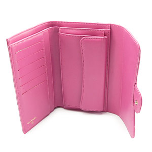 シャネル財布CHANEL シャネル 三つ折り マトラッセ キルティング ラムレザー フューシャピンク A31506 LAMB FUXIA PINK