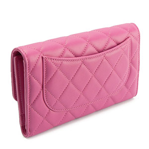 シャネル財布CHANEL シャネル 三つ折り マトラッセ キルティング ラムレザー フューシャピンク A31506 LAMB FUXIA PINK