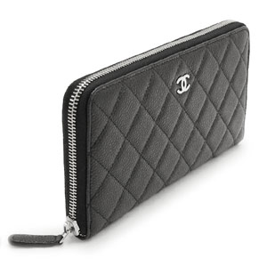 シャネル財布 CHANEL シャネル 財布 ラウンドファスナ レザー キャビアスキン キルティング マトラッセ ブラック×ボルドー A50097 Y06500 C3906 CAVIAR BKBO/SV