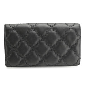 CHANEL財布 シャネル 二つ折り キルティング レザー ココマーク ブラック A69094 BK