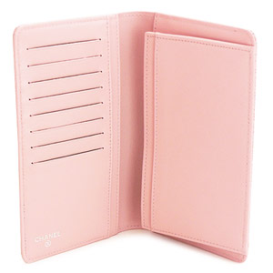 シャネル財布 二つ折り ココマーク レザー キャビア ライトピンク A48651 CAVIAR LIGHT PINK