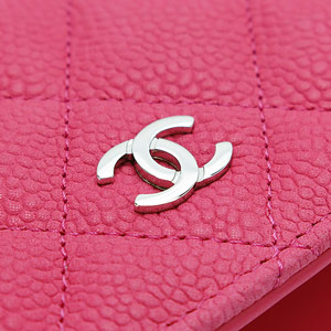 シャネル財布CHANEL  二つ折り ココマーク キルティング マットキャビアレザー ローズ A31509 Y07525 0A057