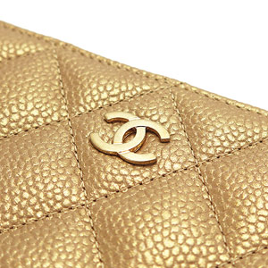 シャネル CHANEL 財布 ラウンドファスナー ココマーク キルティング マトラッセ レザー ゴールド A50097 Y25199 0A591