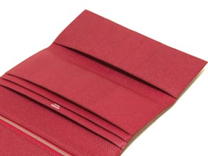 エルメス 三つ折り ベアン/ルビー×シルバー金具 he-ac-1344