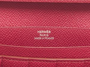 エルメス 三つ折り ベアン/ルビー×シルバー金具 he-ac-1344