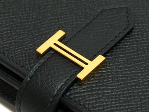 エルメスベアン スフレ/黒×ゴールド金具 he-ac-1348