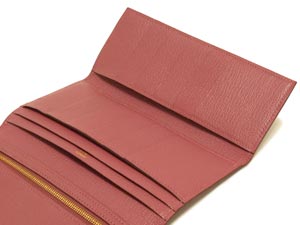 エルメス三つ折り ベアン/ボワドローズ×ゴールド金具 he-ac-1465