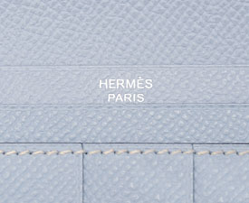 エルメス ベアンスフレ　ブルーラン　ヴォーエプソン　シルバー金具 he-ac-6541