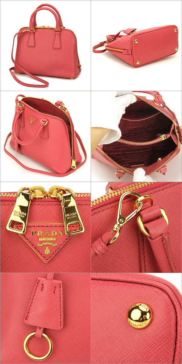 プラダ ハンドバッグ PRADA BL0838 バッグ サフィアーノ ラックス SAFFIANO LUX 2WAYハンドバッグ レディース TAMARIS(タマリス) ピンク ショルダーバッグ