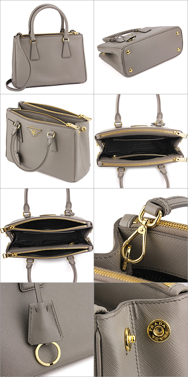プラダ ハンドバッグ PRADA BN2316 NZV F0572 バッグ サフィアーノ ルクス SAFFIANO LUX レディース ARGILLA グレー系 2WAY ショルダーバッグ トライアングル メタル ゴールド 革 上品 エレガント