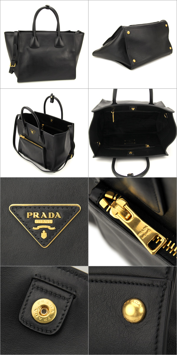 プラダ トートバッグ PRADA BN2626 バッグ ソフト カーフ SOFT CALF レディース NERO(ネロ) ブラック 黒