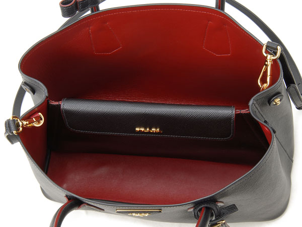 プラダ トートバッグ BN2775-2A4A-F0002 DOUBLE BAG ダブルバッグ SAFFIANO CUIR 2WAY ショルダーバッグ ブラック