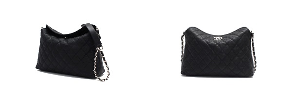 シャネル マトラッセ 2WAYチェーンショルダーバッグ ソフトキャビアスキン ブラック×シルバー金具 CH85236