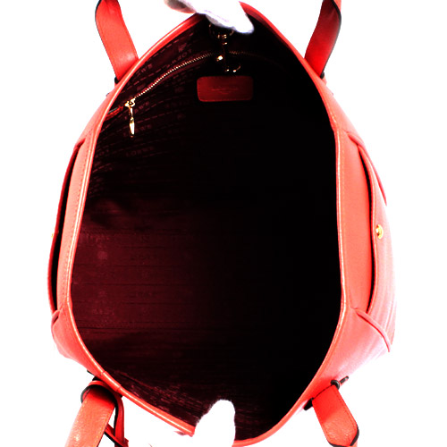 ロエベ LOEWE ヘリテージ トートバッグ コーラルレッド【CORAL】&ゴールド 377.79.751.7130